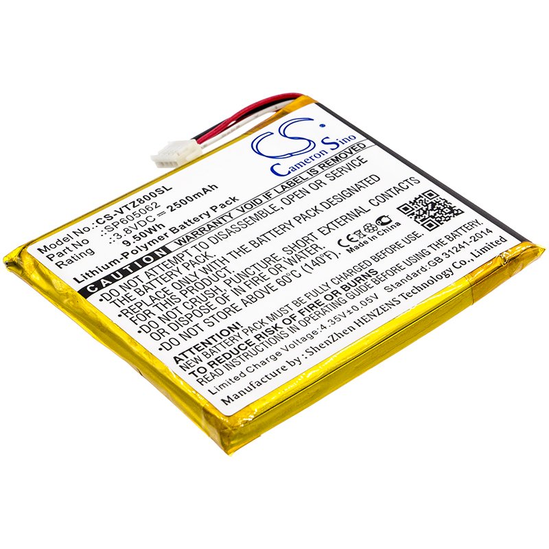 Vtech SP605062 3.7V 2500mAh Li-Polymer tablet battery