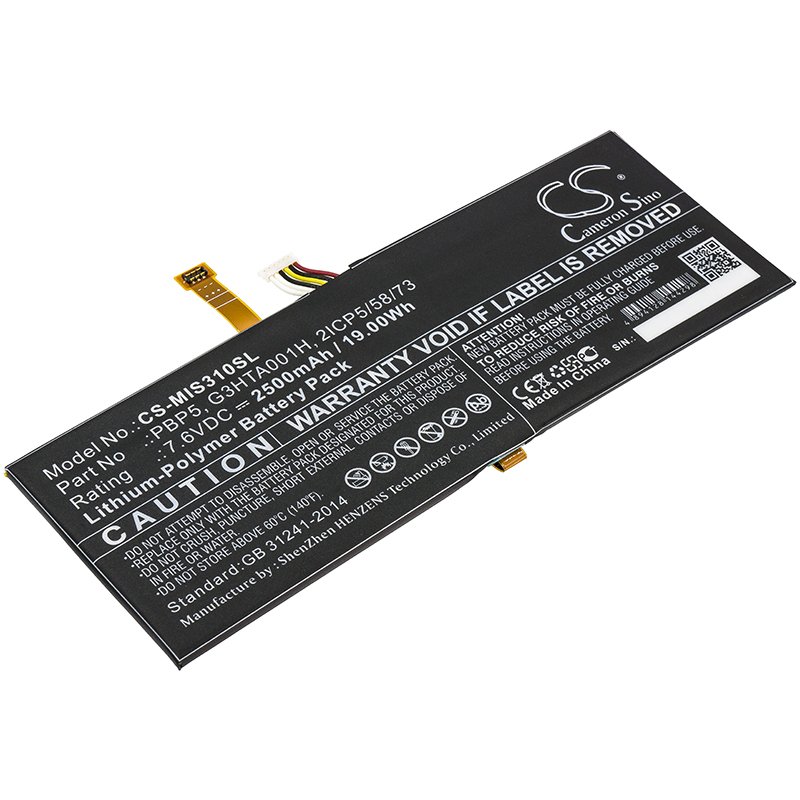 Microsoft 2ICP5/58/73 2500mAh tablet akku Li-Poly