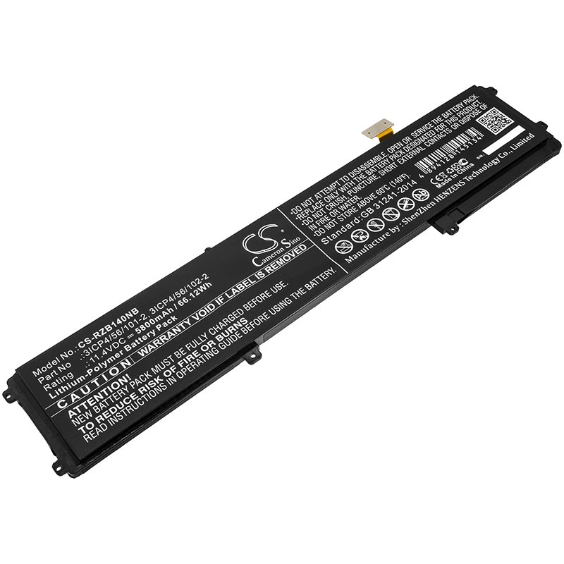 Razer BETTY4B aккумулятор для лаптопa 11.4V 5800mAh Li-poly