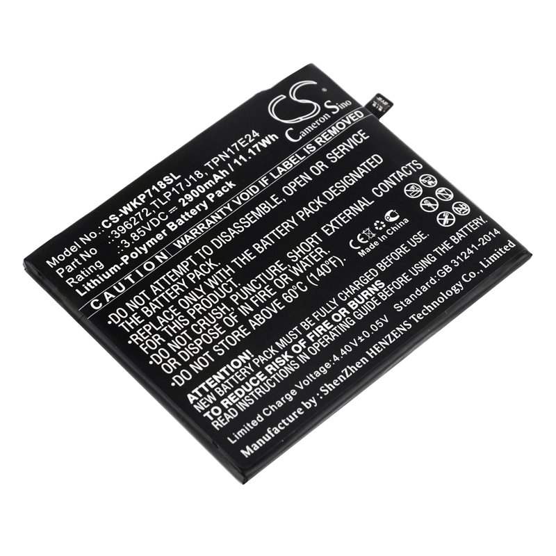 Wiko 396272 3.8V 2900mAh Li-Polymer mobiiltelefoni aku