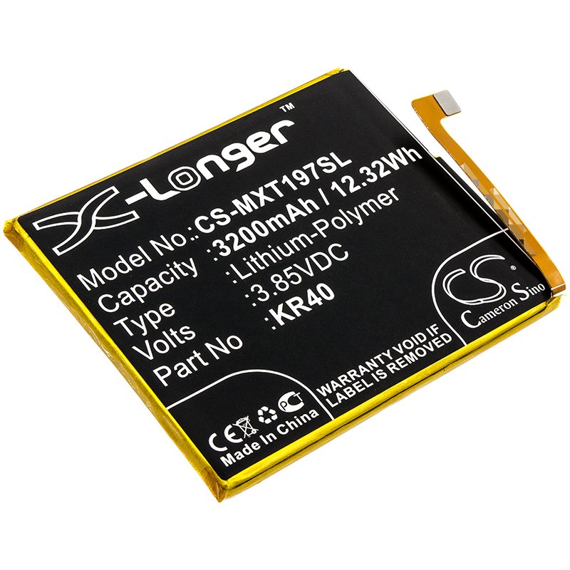 Motorola KR40 3.85V 3200mAh Li-poly mobiiltelefoni aku