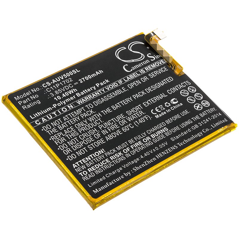 Asus C11P1702 3.85V 2700mAh Li-Polymer mobilā tālruņa akumulators