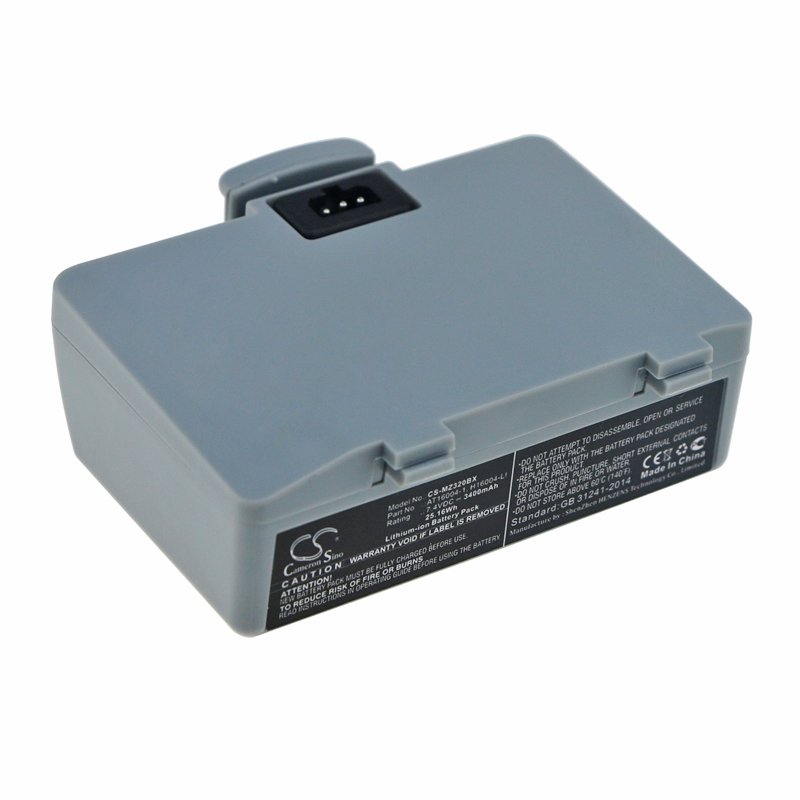 Zebra QL220, AT16004-1 аккумулятор считывателя штрих-кода 3400mAh