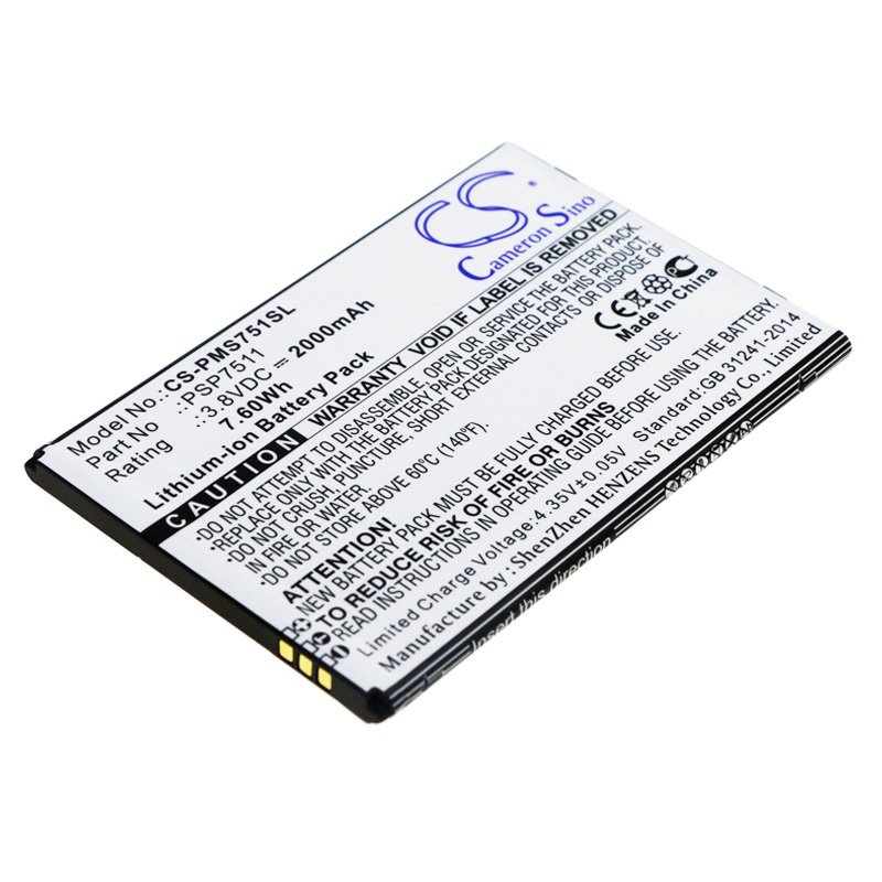Prestigio PSP7511 DUO Li-ion tālruņa akumulators 2000mAh