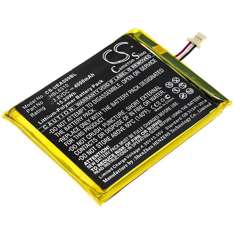Unitech EA500, EA502 3.8V 4000mAh Li-Polymer barcode scanner battery