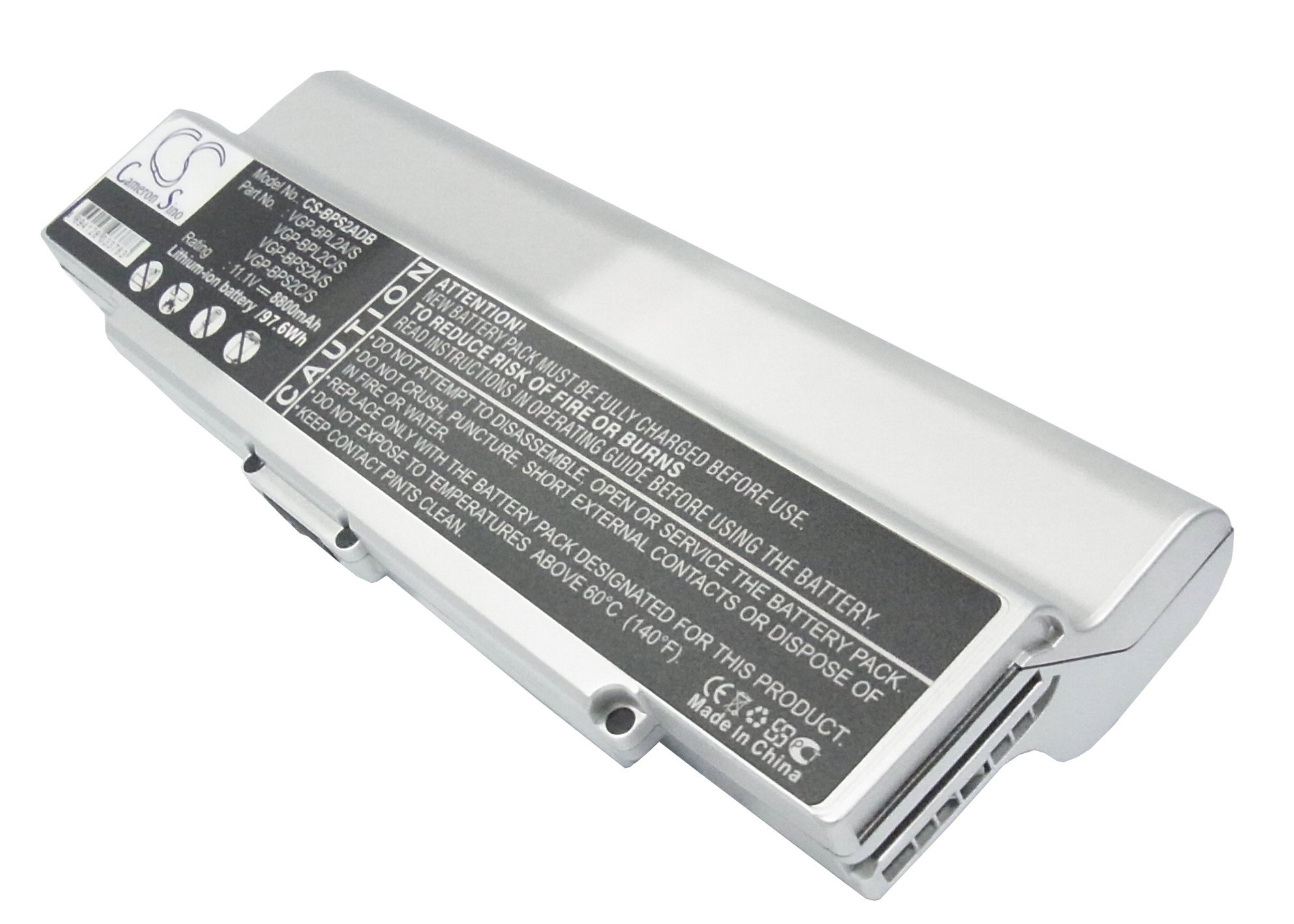 CS aккумулятор для лаптопa Sony VGP-BPL2A/S, VGP-BPL2C/S 8800mAh