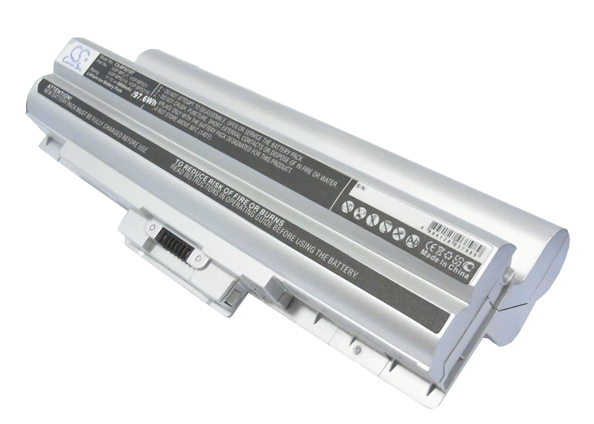 CS sülearvuti aku Sony VGP-BPL21, VGP-BPS21 hõbehall 8800mAh