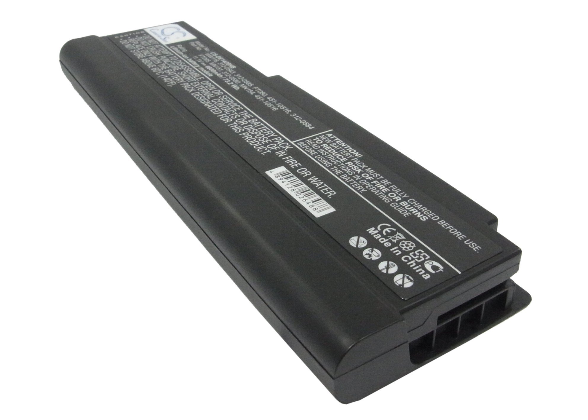 CS kannettavan akku Dell WW116, 312-0543, 312-0585 6600mAh