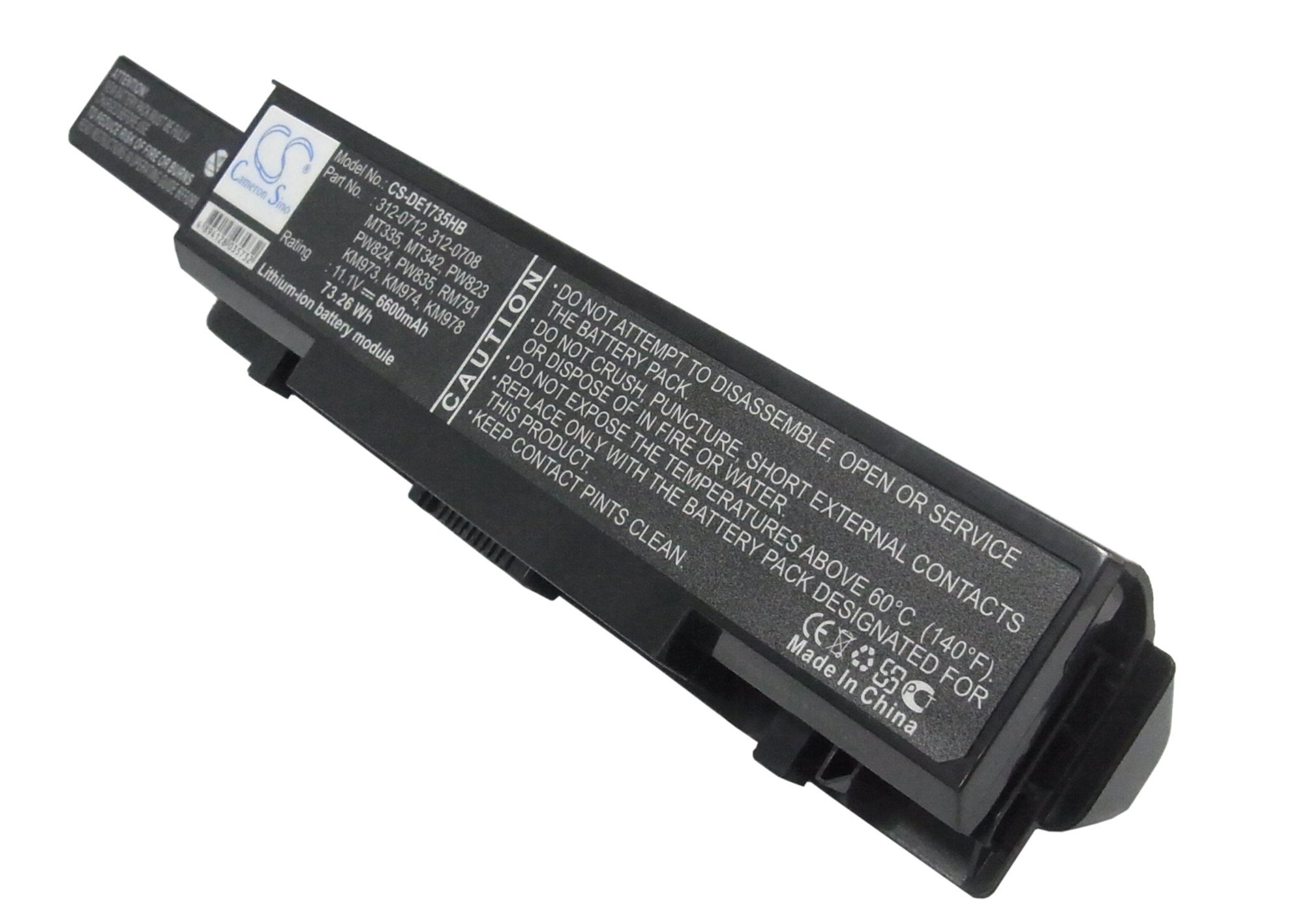 CS kannettavan akku Dell KM973, KM974, KM978, MT335, MT342 6600mAh