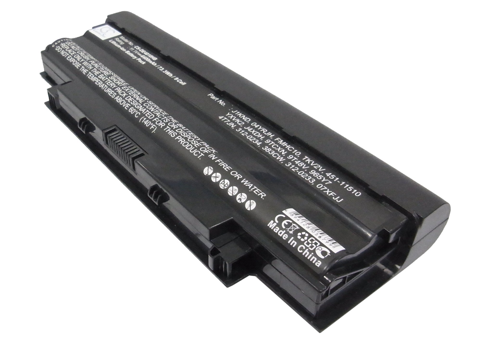 CS kannettavan akku Dell J1KND, 04YRJH, 383CW, 4T7JN, 9T48V 6600mAh