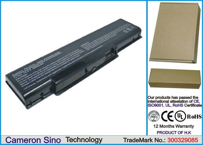 CS laptop battery Toshiba PA3384U-1BAS, PA3384U-1BRS 4400mAh