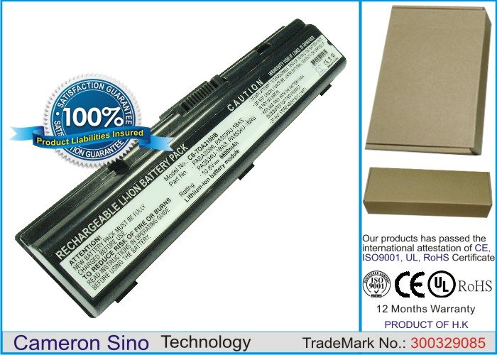 CS laptop battery Toshiba PABAS099, PA3535U-1BAS 6600mAh