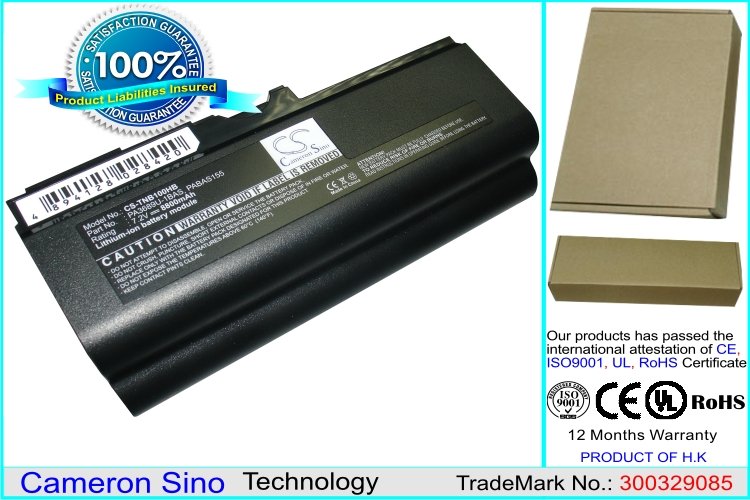 CS laptop battery Toshiba PA3689U-1BAS, PABAS155, PA3689U-1BRS 8800mAh
