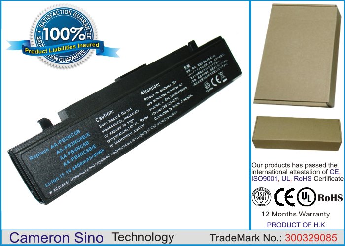 CS laptop battery Samsung AA-PL2NC9B, AA-PB2NC3W 4400mAh