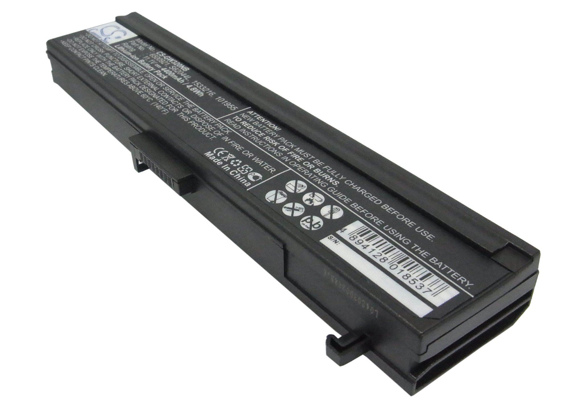 CS kannettavan akku Gateway 6500921, S62044L, 1533216, 101955 4400mAh