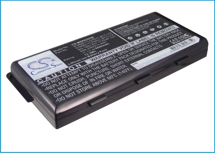 CS laptop battery MSI BTY-L74, BTY-L75 6600mAh