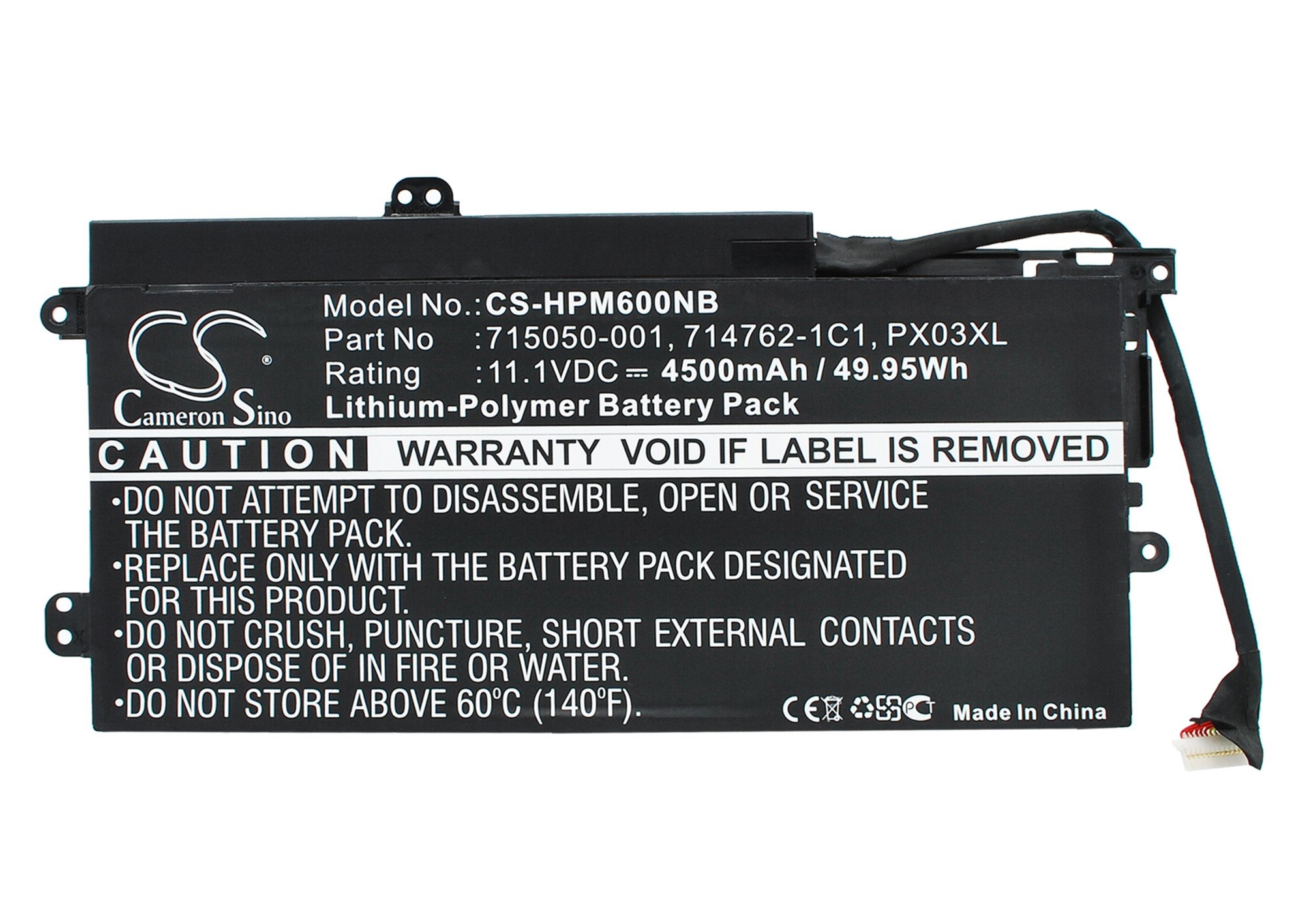 CS sülearvuti aku HP 715050-001, 714762-1C1, PX03XL 4500mAh