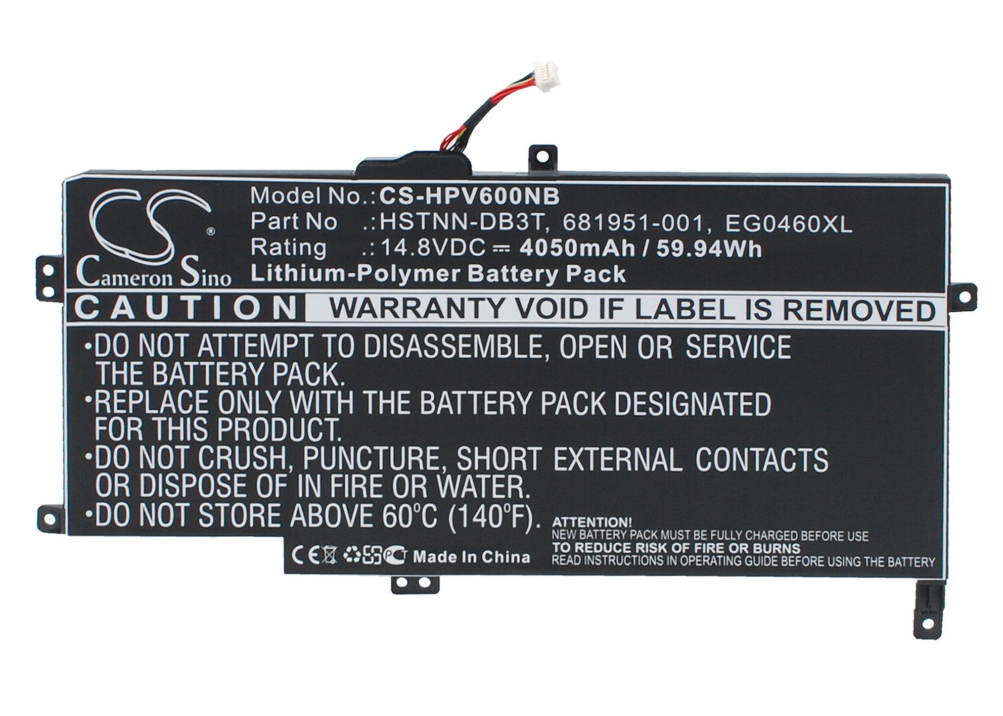 CS kannettavan tietokoneen akku HP Envy Sleekbook 6 Li-Polymer 4050mAh