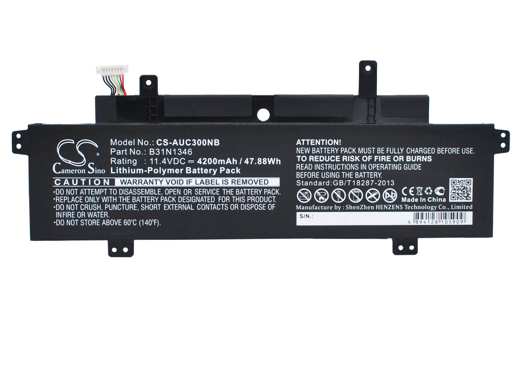 CS Laptop Battery Asus B31N1346, 0B200-01010000 4200mAh