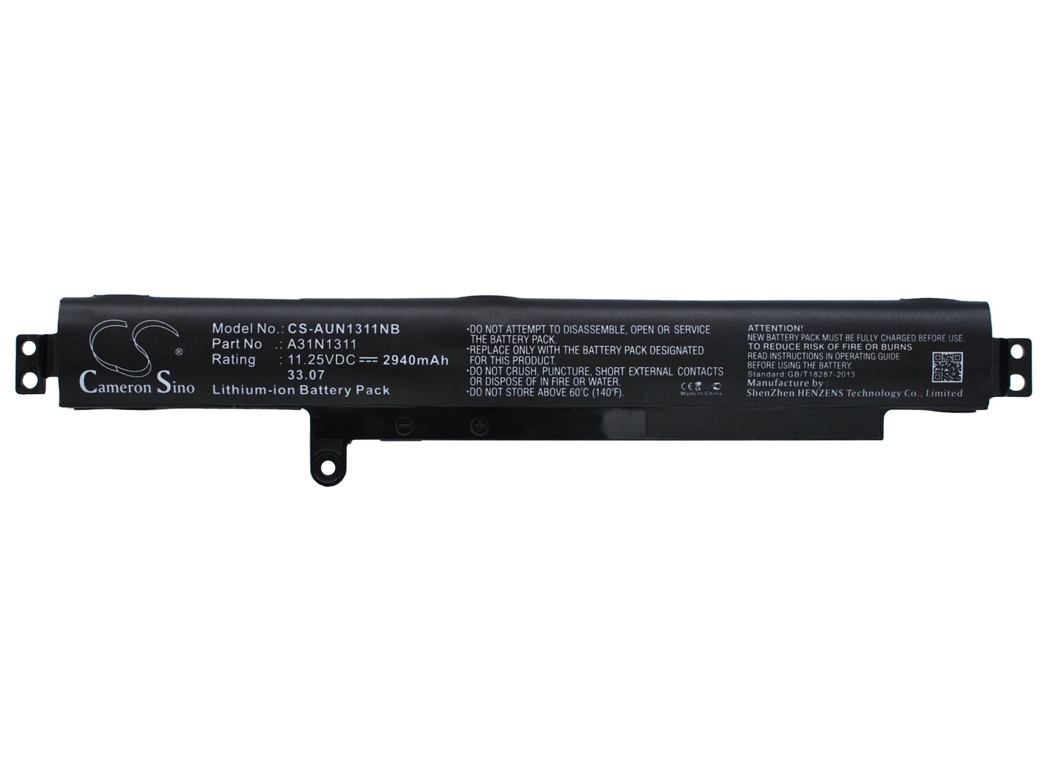 CS  kannettavan akku Asus A31N1311, F102BA 2940mAh