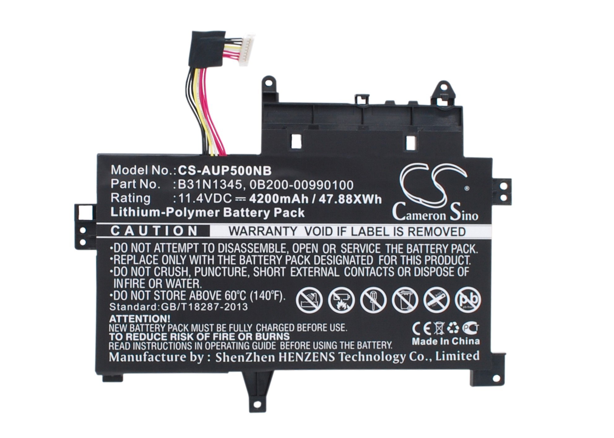 CS Laptop Battery Asus B31N1345, 0B200-00990100 4200mAh