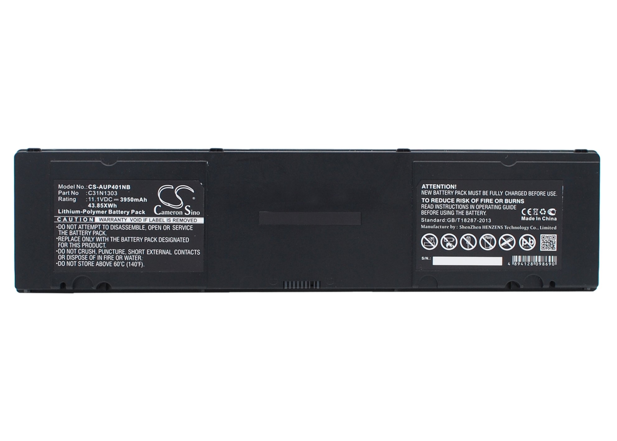 CS  kannettavan akku Asus C31N1303, 0B200-00470000 3950mAh