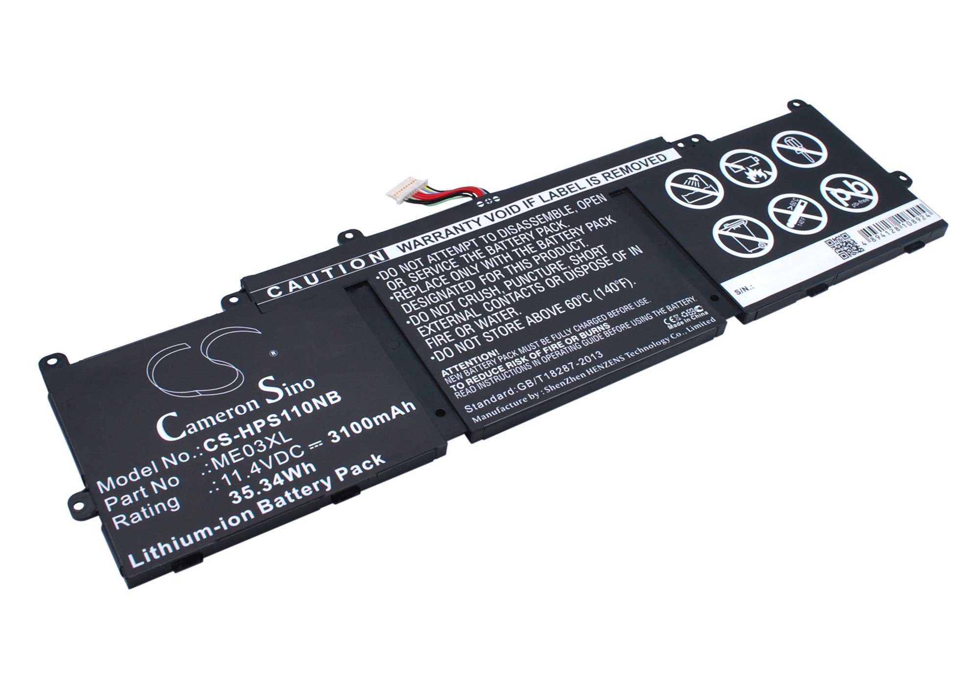 CS  kannettavan akku HP ME03XL, 787521-005, 787089-541, HSTNN-UB6M 3100mAh