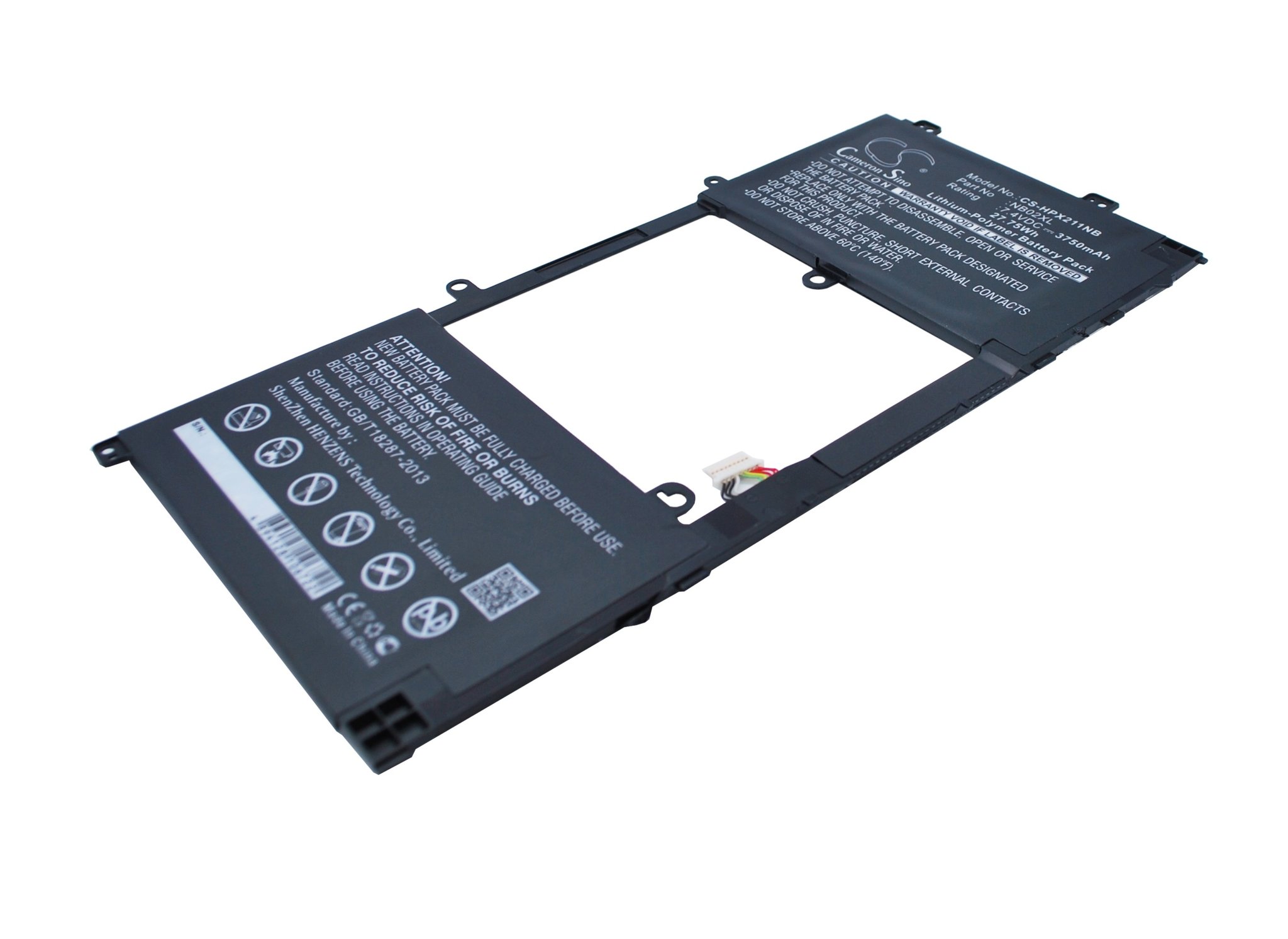 CS  kannettavan akku HP NB02XL, HSTNN-DB5K, 726241-2C1 3750mAh