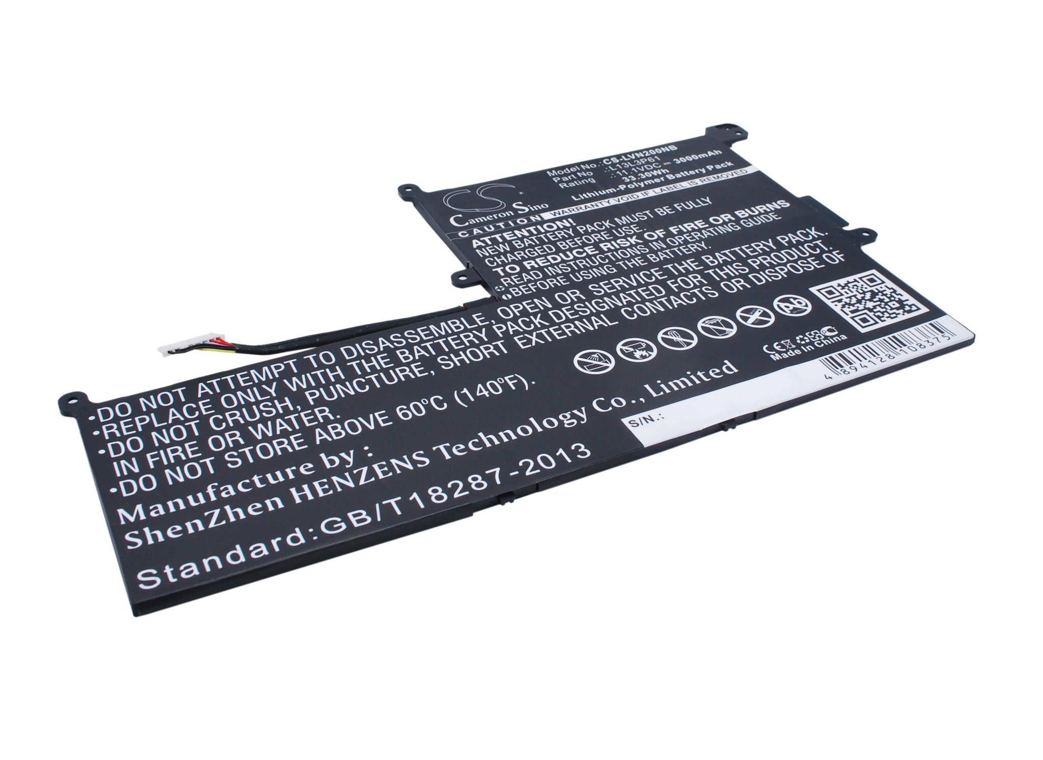 CS  kannettavan akku Lenovo L13L3P61, 121500255, 3ICP4/70/102 3000mAh