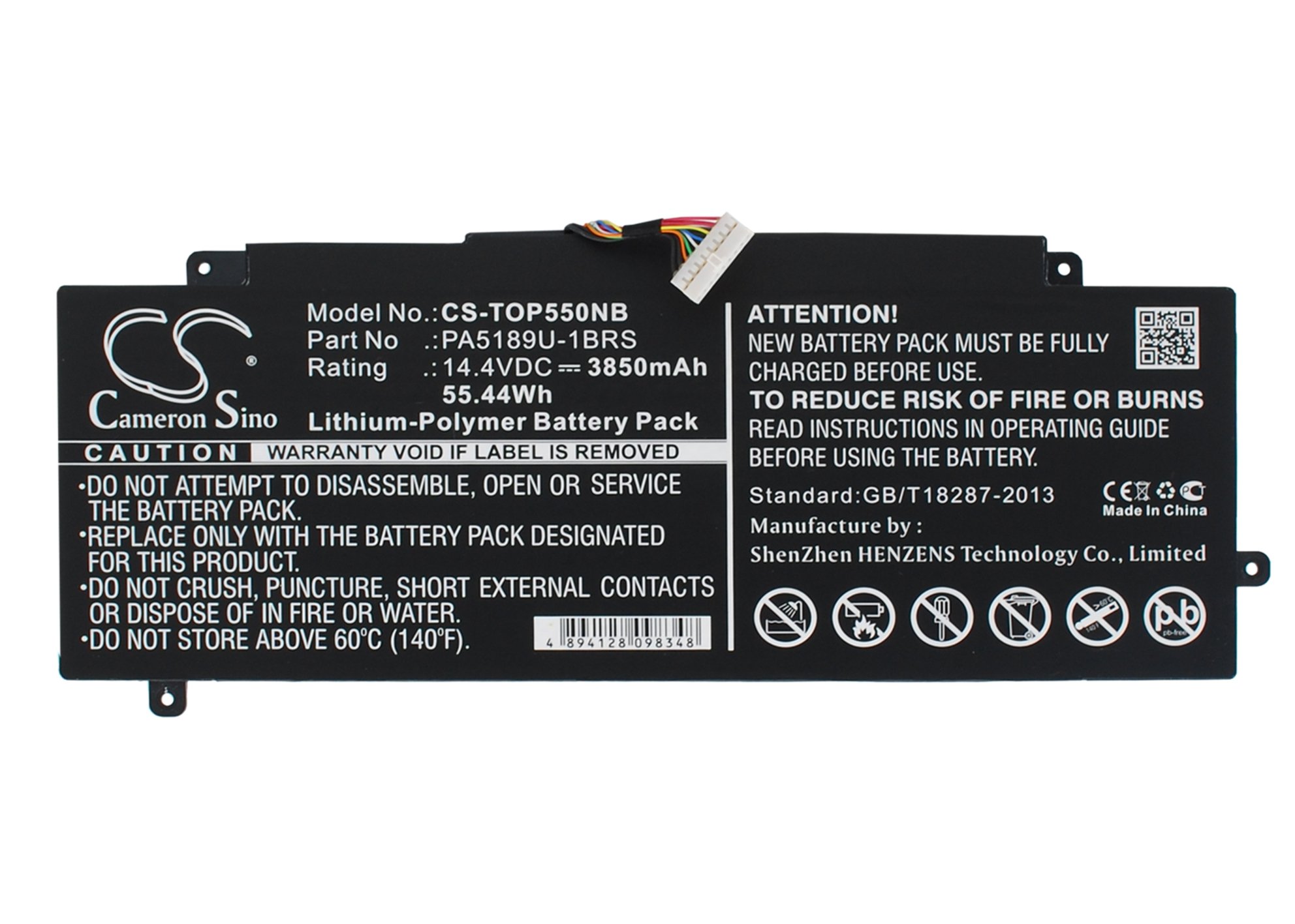 CS Laptop Battery Toshiba PA5189U-1BRS 3850mAh
