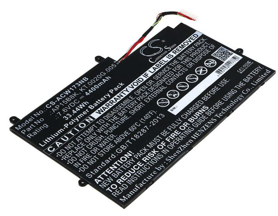 CS kannettavan akku Acer AP15B8K, KT.0020G.005, AP15B8K (2ICP3/100/107) 4400mAh Li-PL