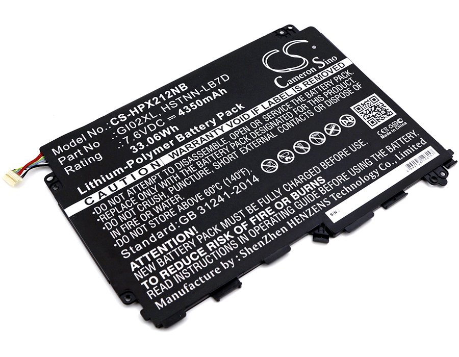 CS kannetavan akku HP Pavilion X2 12, 832489-421, 833657-005, 841565-001 7.6V 4350mAh Li-Polymer