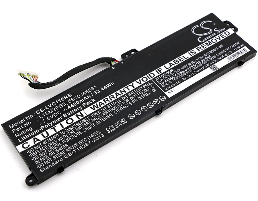 CS kannetavan akku Lenovo 100S-11IBY, Chromebook 11.6, 5B10J46561, L15M2PB0 7.6V 4400mAh Li-Polymer