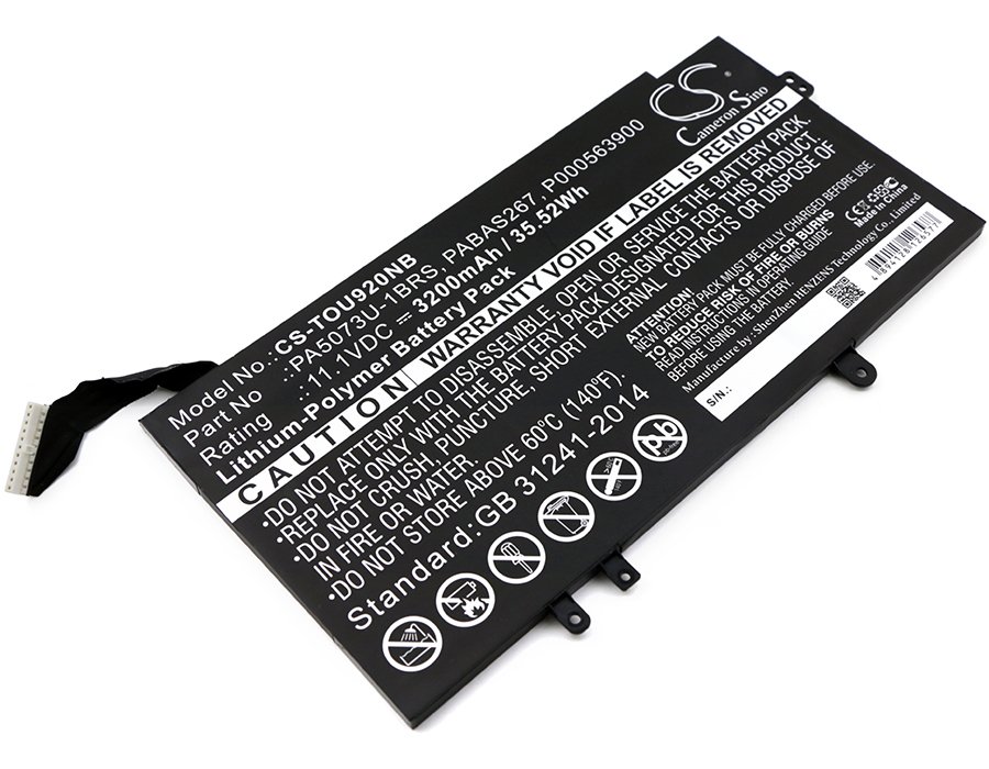 CS kannetavan akku Toshiba Satellite U920t, Satellite U925t, PA5073U-1BRS, PABAS267 11.1V 3200mAh Li-Polymer