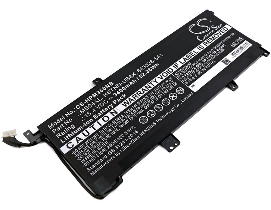 CS kannetavan akku HP Envy X360 M6, 843538-541, 844204-850 15.40V 3400mAh Li-ion