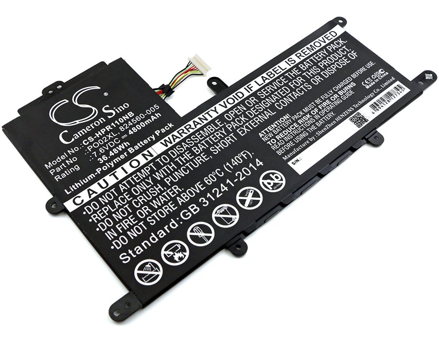 CS kannetavan akku HP Stream 11-R, 823908-2C1, 824560-005, HSTNN-DB-G 7.60V 4800mAh Li-Polymer