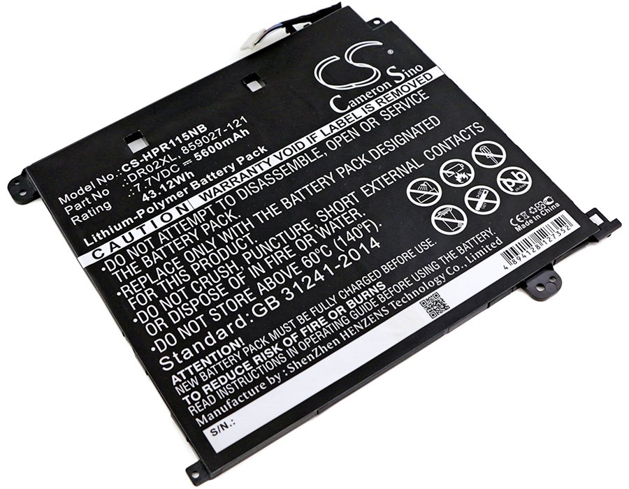 CS kannetavan akku HP Chromebook 11 G5, 859027-121, 859357-855, DR02XL 7.70V 5600mAh Li-Polymer