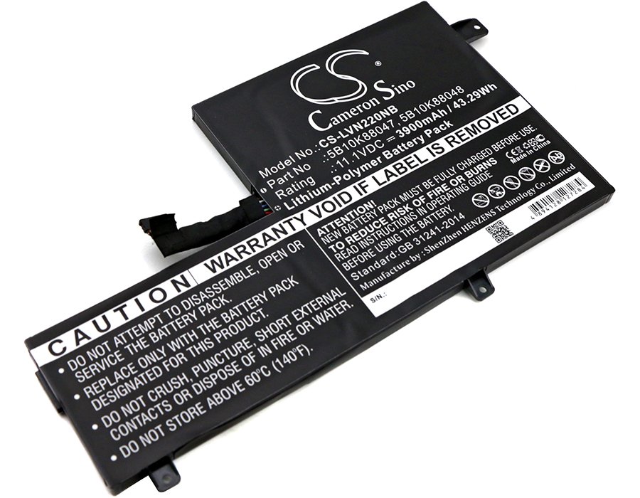 CS kannetavan akku Lenovo 80VH0001US, Chromebook N22, 5B10K88048, 5B10K88049 11.10V 3900mAh Li-Polymer