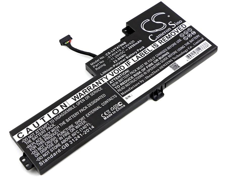 CS kannetavan akku Lenovo ThinkPad T470, 01AV419, 01AV420, 01AV421 11.25V 2050mAh Li-Polymer