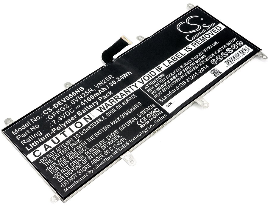CS kannettavan akku DELL GFKG3, 0VN25R, VN25R Venue 10 Pro, Venue 10 Pro 5056 4100mAh Li-Polymer