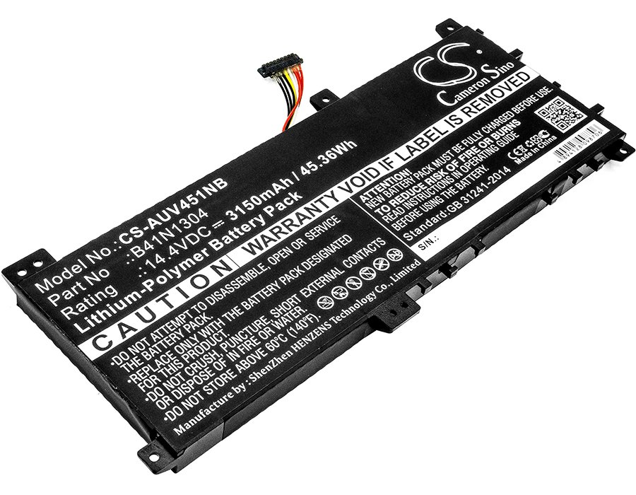 CS kannettavan akku Asus B41N1304 VivoBook V451LA, VivoBook V451LA-DS51T 3150mAh Li-Polymer