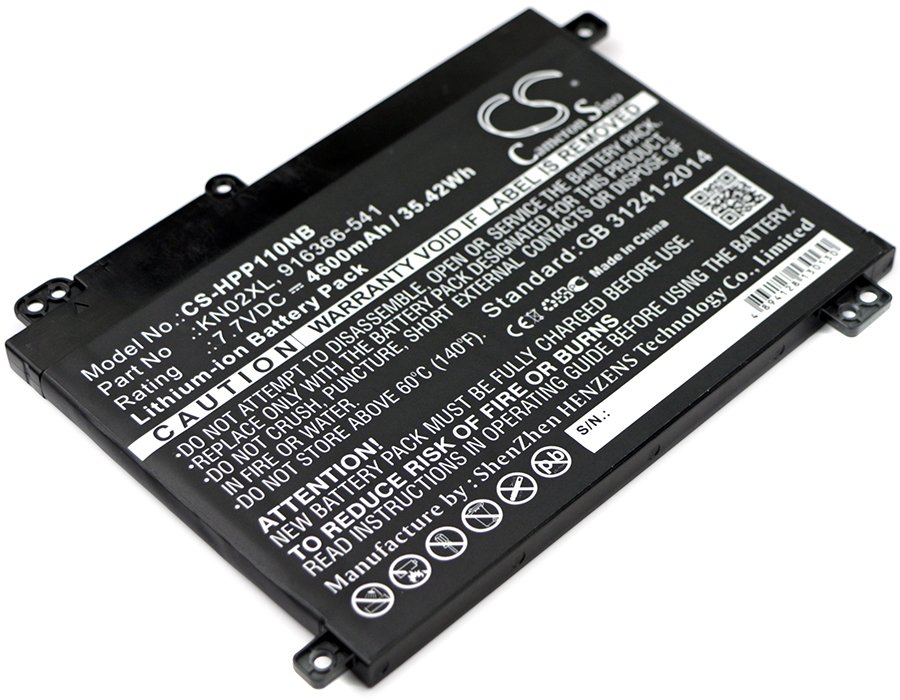 CS kannettavan akku HP KN02XL, 916366-541, HSTNN-IB7R, HSTNN-UB7F 4600mAh Li-on