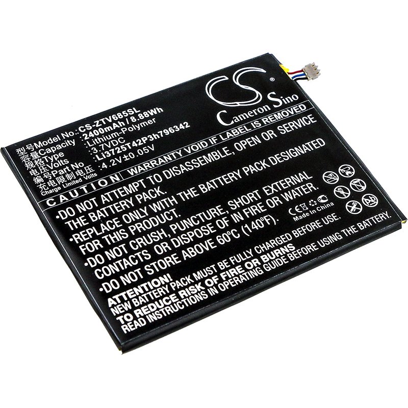 ZTE Li3725T42P3h796342 Li-Poly mobile phone battery 2400mAh