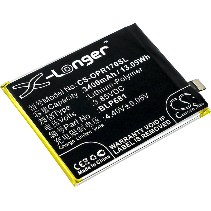 Oppo BLP681 3400mAh Li-PL telefonu akumulatoru