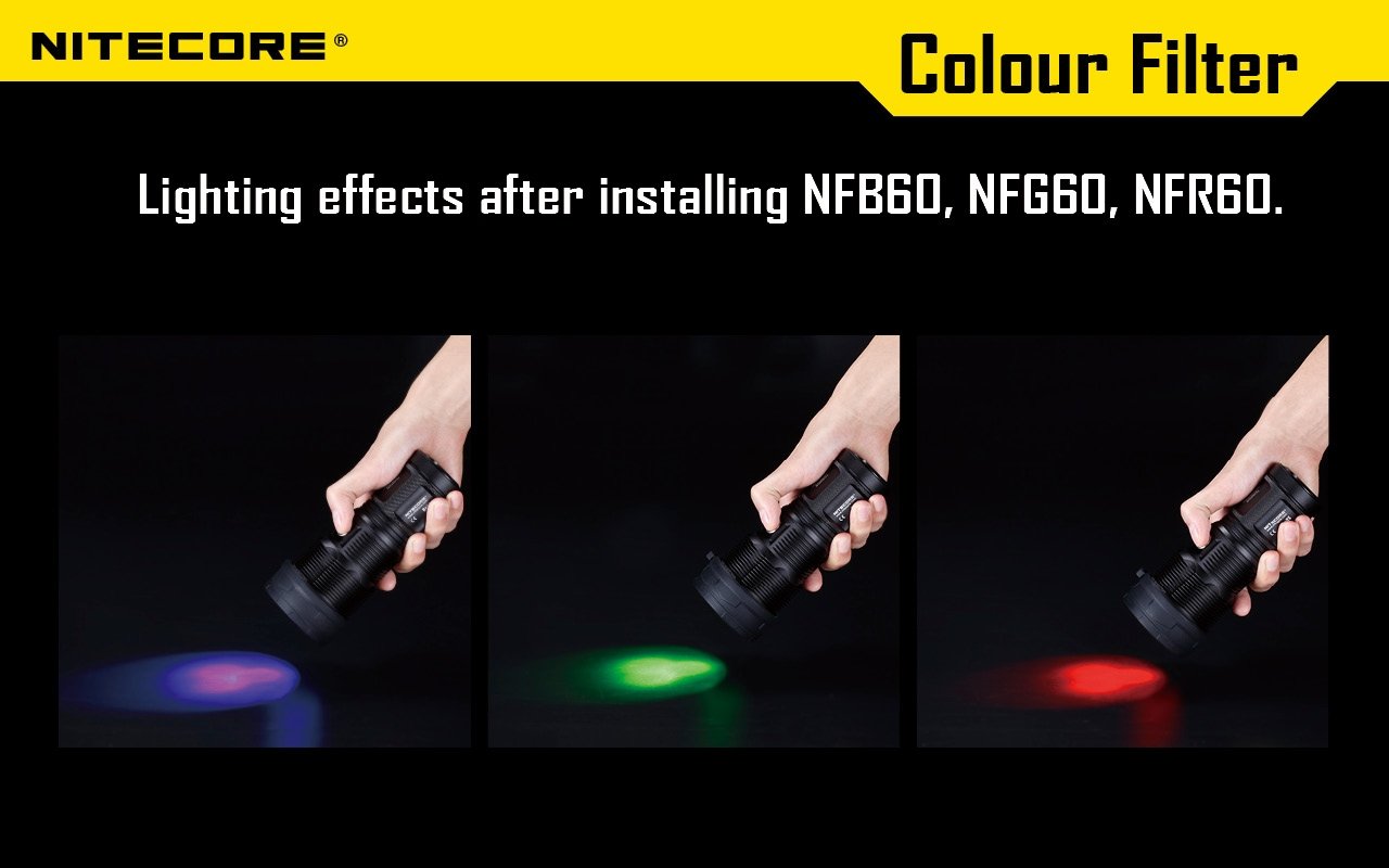 Nitecore NFB60 60mm sininen suodatin taskulamppu