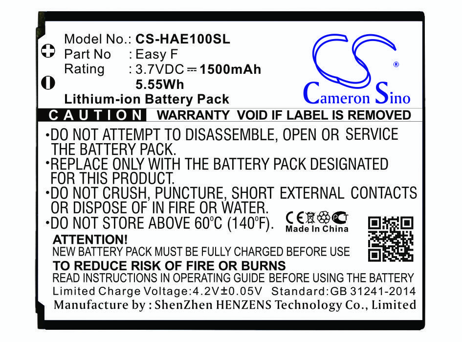 Highscreen Easy F mobile phone battery Li-ion 1500mAh