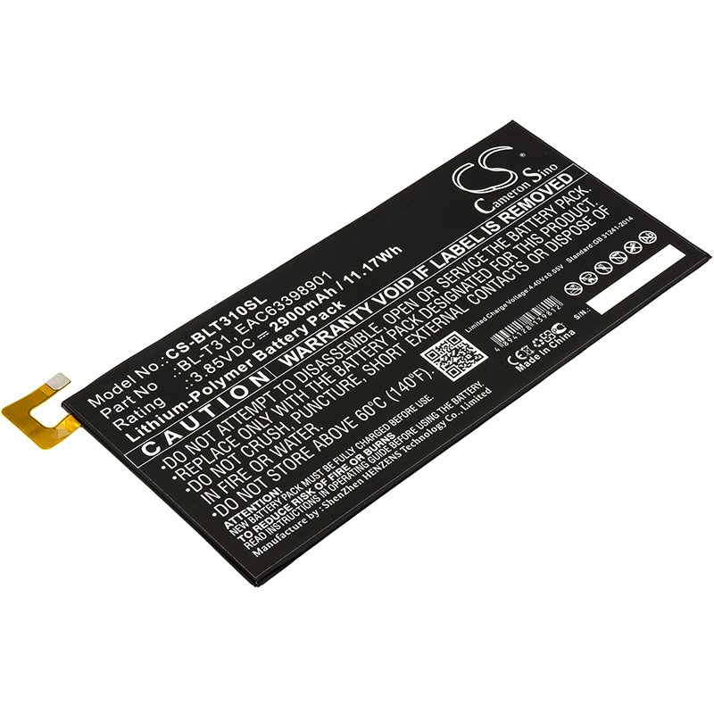 LG BL-T31, EAC63398901 tahvelarvuti aku 2900mAh