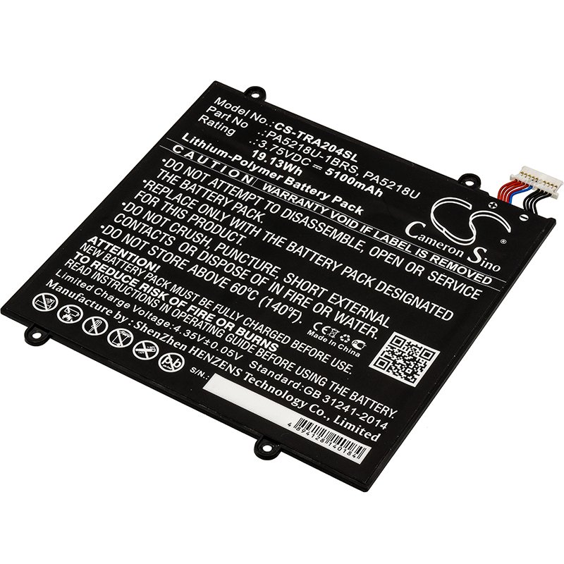 Toshiba PA5218U, PA5218U-1BRS tablet battery 5100mAh