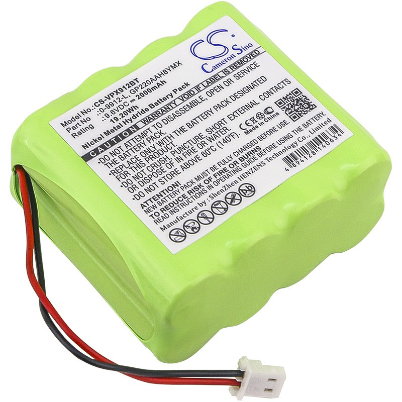 Visonic 0-9912-L 9.6V 2000mAh Ni-MH turvajärjestelmän akku