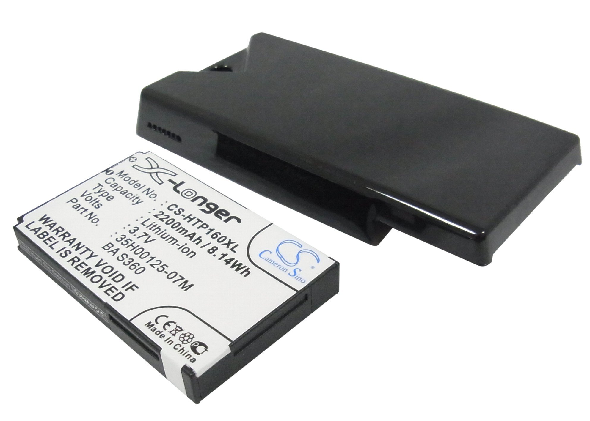 HTC Touch Diamond 2, Topaz 100, T5353 Extended аккумулятор с новой задней крышкой Li-ion 2200mAh